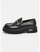 Cult Pantofi loafer din piele Slash - Negru