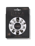 Cupio Set unghii false Diva - 28 tipsuri - pila - adeziv - multicolor