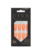 Cupio Set unghii false Diva - Neon Orange