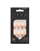 Cupio Set unghii false Diva - nude - 24 tipsuri - pila - adeziv