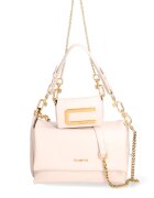 Custo Barcelona Set de geanta de piele ecologica cu bareta de uamr si geanta crossbody Floriana Prime - Crem