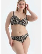 DAGI Bikini cu model in dungi - Negru/Bej