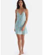 DAGI Camasa de noapte cu model floral - Verde deschis