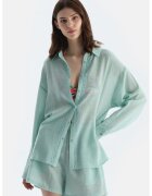 DAGI Camasa din bumbac - pentru plaja - Verde menta