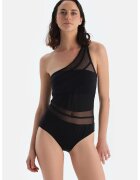 DAGI Costum de baie intreg cu segmente semitransparente - Negru