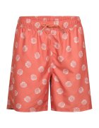 DAGI Pantaloni scurti de baie cu model - Alb/Portocaliu mandarina