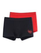 DAGI Set de boxeri din amestec de bumbac - 2 perechi - Albastru ultramarin/Rosu vermillion