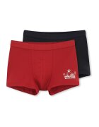 DAGI Set de boxeri din amestec de bumbac - 2 perechi - Negru/Rosu inchis