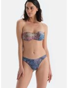 DAGI Slip cu imprimeu de piele de reptila - Negru/Galben/Roz