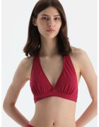 DAGI Sutien de baie cu burete si decolteu halter - Rosu stins