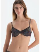 DAGI Sutien de baie cu model - Albastru inchis/Kaki inchis