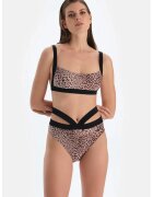 DAGI Sutien de baie cu model animal print - Negru/Maro/Bej