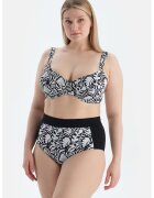 DAGI Sutien de baie cu model grafic - Alb/Negru