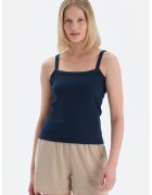 DAGI Top elastic cu decolteu patrat - Bleumarin
