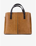 Dasha Geanta dama confectionata din piele croco - 67945 - Maro cognac