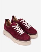Dasha Pantofi dama burgundy din piele intoarsa