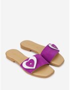 Dasha Papuci dama fuchsia din piele intoarsa