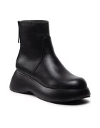 DeeZee Botine dama - 301704621 - Piele ecologica - Negru - Negru