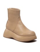 DeeZee Botine dama - 301704645 - Piele ecologica - Bej - Bej