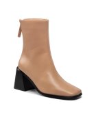 DeeZee Botine dama - 301704652 - Piele ecologica - Bej - Bej