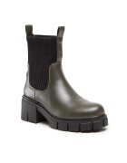 DeeZee Botine dama - 301728085 - Piele ecologica - Kaki - Kaki