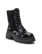 DeeZee Botine dama - 301728504 - Piele ecologica - Negru - Negru
