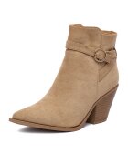 DeeZee Botine dama 3030 - Textil - Bej