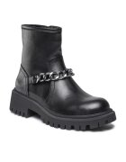 DeeZee Botine dama - 5904862043807 - Piele ecologica - Negru - Negru
