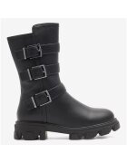 DeeZee Cizme fete 5905588168867 - Sintetic - Negru - Negru