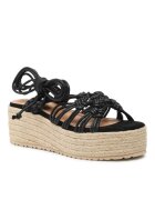 DeeZee Espadrile dama Textil - Negru