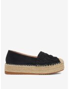 DeeZee Espadrile Textil - Negru - Negru