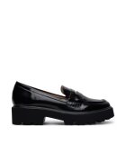 DeeZee Mocasini dama material textil - Negru