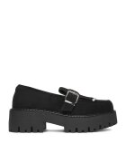 DeeZee Mocasini dama negru - material textil