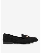 DeeZee Mocasini Material Textil - Culoare Negru - Negru