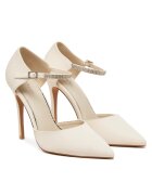 DeeZee Pantofi dama - model AJ-97503-3 - toc - piele ecologica - crem