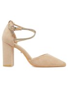 DeeZee Pantofi dama - model BG-88416-1 - cu toc - bej - tesatura -