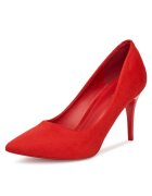 DeeZee Pantofi dama - rosu - toc inalt - tesatura -