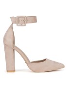 DeeZee Pantofi d'Orsay cu bareta pe glezna - Bej - K539