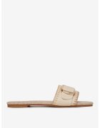 DeeZee Papuci dama Bej - Material textil - Bej