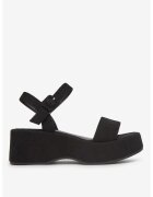 DeeZee Sandale cu platforma Textil - Negru - Negru