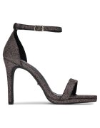 DeeZee Sandale cu toc dama NEW BUENA - tesatura - negre