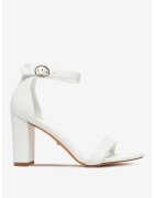 DeeZee Sandale cu toc Material Sintetic - Culoare Alb - Alb
