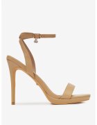 DeeZee Sandale cu toc Material Sintetic - Culoare Bej - Bej