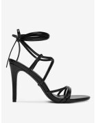 DeeZee Sandale cu toc Material Sintetic - Negru