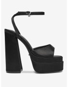 DeeZee Sandale cu toc Material Textil - Culoare Negru - Negru