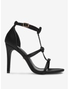 DeeZee Sandale cu toc Negru - Material Sintetic - Negru