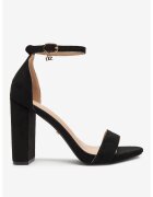 DeeZee Sandale cu toc Negru - Material Textil - Negru