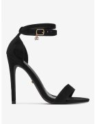 DeeZee Sandale cu toc Textil - Negru - Negru