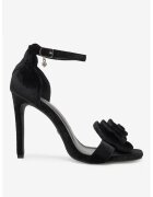 DeeZee Sandale cu toc Textil - Negru - Negru