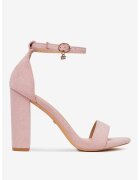DeeZee Sandale cu toc Textil - Roz - Roz